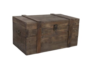 Coffre en bois marron 80x48x41 cm h