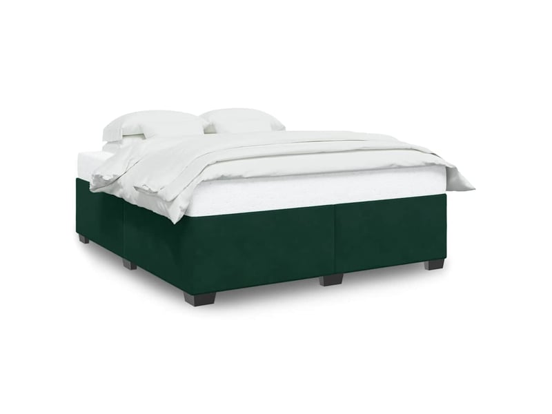  Lit double- lit adulte -  cadre de lit sans matelas vert foncé 200x200 cm velours  - Conforama A