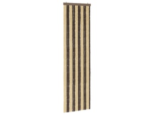Rideau anti-insectes, moustiquaire en chenille marron foncé et beige cf43477