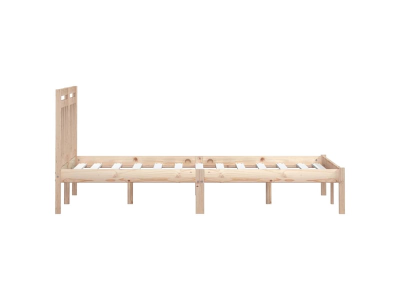  Lit double- lit adulte -  cadre de lit sans matelas bois massif 160x200 cm  - Conforama D