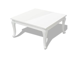 Table basse rectangulaire coloris blanc  