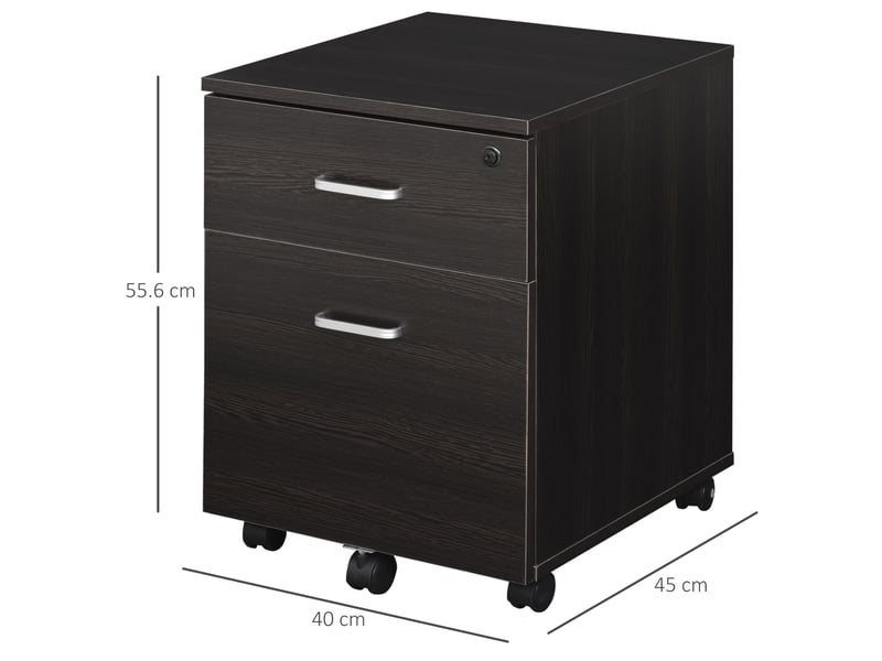  Classeur de bureau à 2 tiroirs avec serrure  - Conforama E