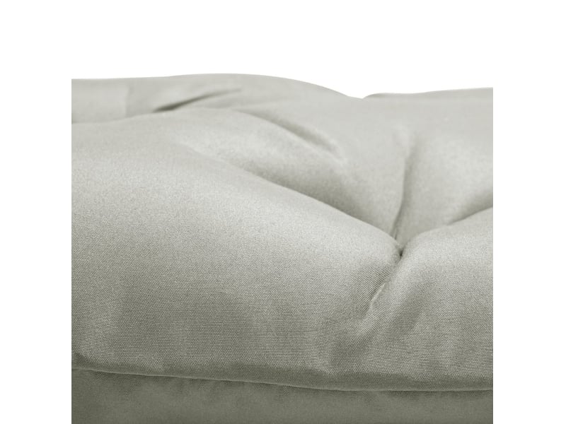  Lot de 2 coussins de chaise 98x50x8 cm avec liens gris clair  - Conforama C