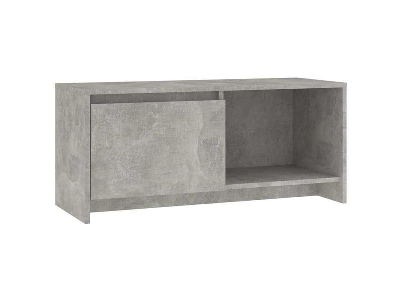  Meuble tv - banc tv - meuble de rangement gris béton 90x35x40 cm bois d'ingénierie  - Conforama A