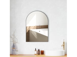 Miroir forme atypique à fixer coloris noir <strong>CRAVDOM</strong>  <strong></strong> - 70 cm x 50 cm