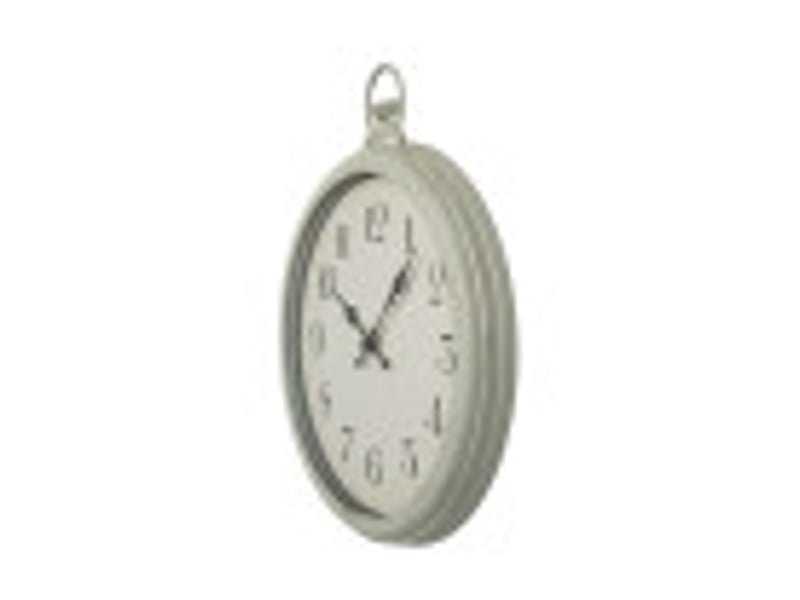  Horloge murale fabrilamp epoca 41 x 35 cm blanc mouvement continu 192210001 - Conforama D