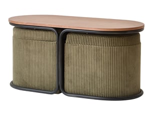 Table basse rectangulaire coloris vert NORDLYS - 90 cmx41.5 cm