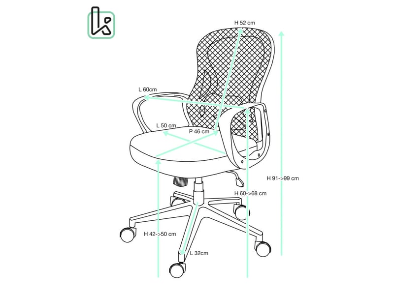  Chaise de bureau ergonomique fest avec soutien lombaire, mécanisme basculant et roulettes noire  - Conforama R