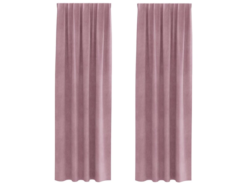  Lot de 2 rideaux, rideaux de fenêtre rose foncé 140 x 225 cm velours cf44111  - Conforama A