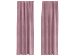 Lot de 2 rideaux, rideaux de fenêtre rose foncé 140 x 225 cm velours cf44111
