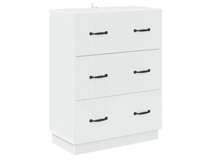 Armoire de rangement bureau, armoire à tiroirs blanc 66 x 34,5 x 87 cm bois d'ingénierie