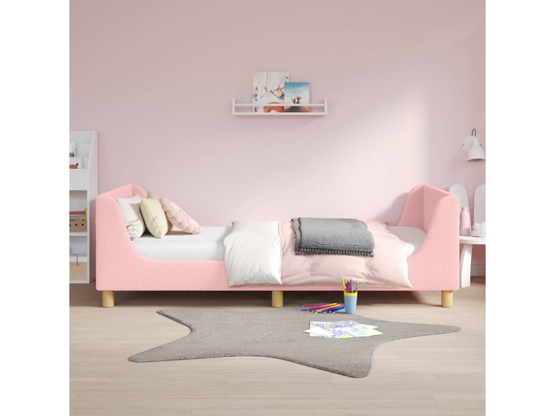  Cadre de lit pour enfants - lit jeune avec tête de lit rose 80 x 200 cm  - Conforama B