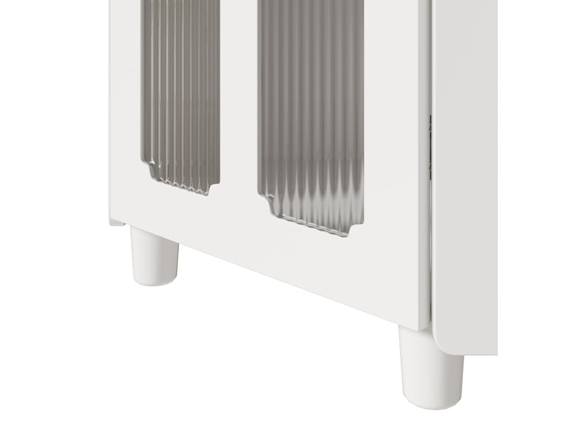  Meuble d’angle 63,5 × 45 × 124 cm, avec éclairage led et commande par application, pour salon, bibliothèque et salle de bain, mdf, blanc, compact CARDUME ESTIVAL - Conforama D
