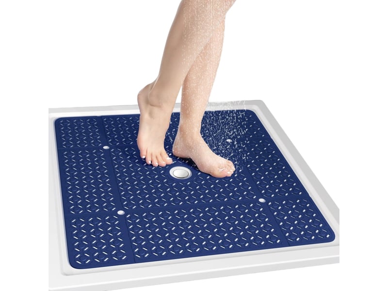  Tapis de douche en tpe à ventouses - 27 x 27 pouces - bleu marine  - Conforama A