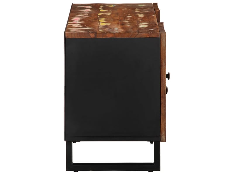  Meuble tv - banc tv - meuble de rangement 105x33,5x46 cm bois de récupération et d'ingénierie  - Conforama D