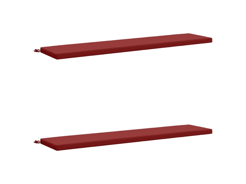 Lot de 2 coussins de banc, coussins d'assise soest 100 % polyester bordeaux cf57161 - Conforama A