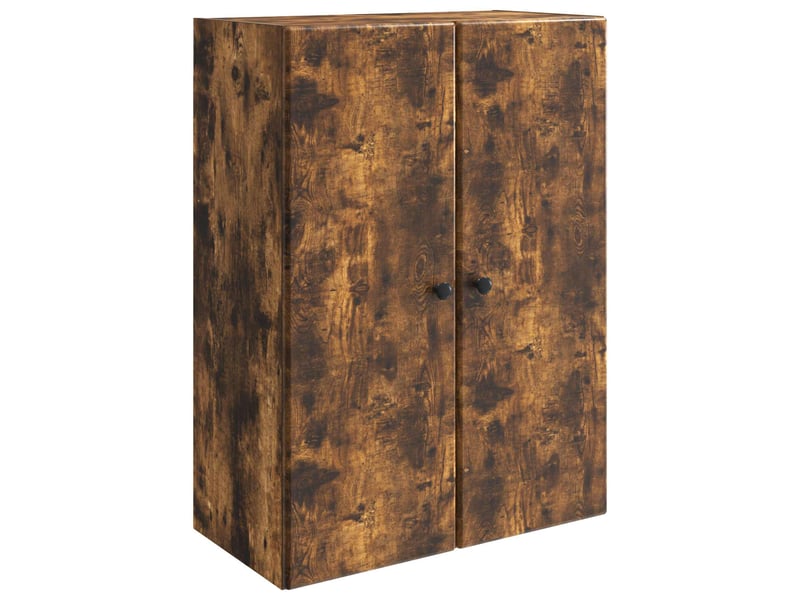  Armoire murale salon 66x34,5x90cm bois d'ingénierie chêne fumé shl4721  - Conforama A