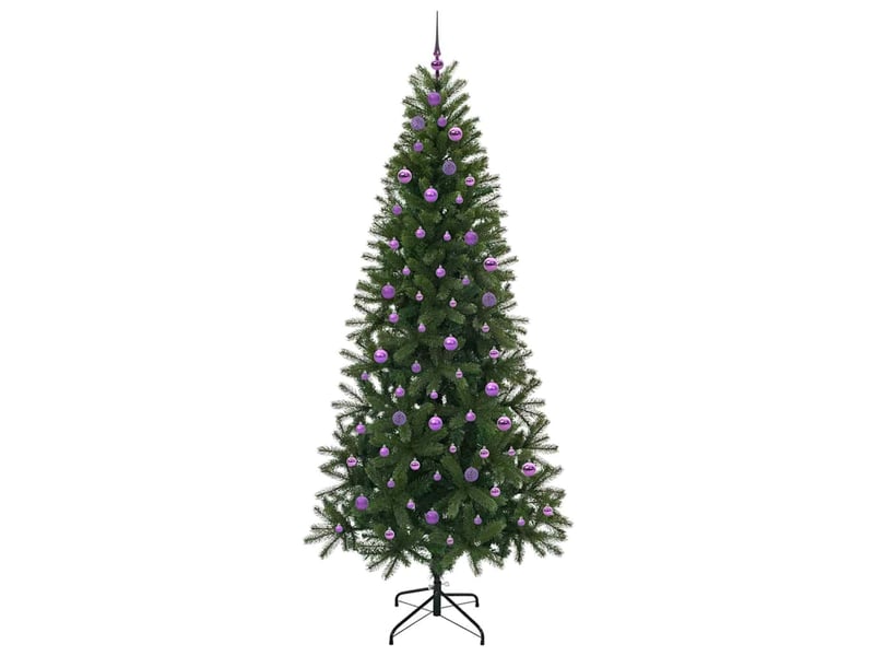 Sapin de noël - arbre de noël artificiel vert 240 cm pe et pvc - Conforama D