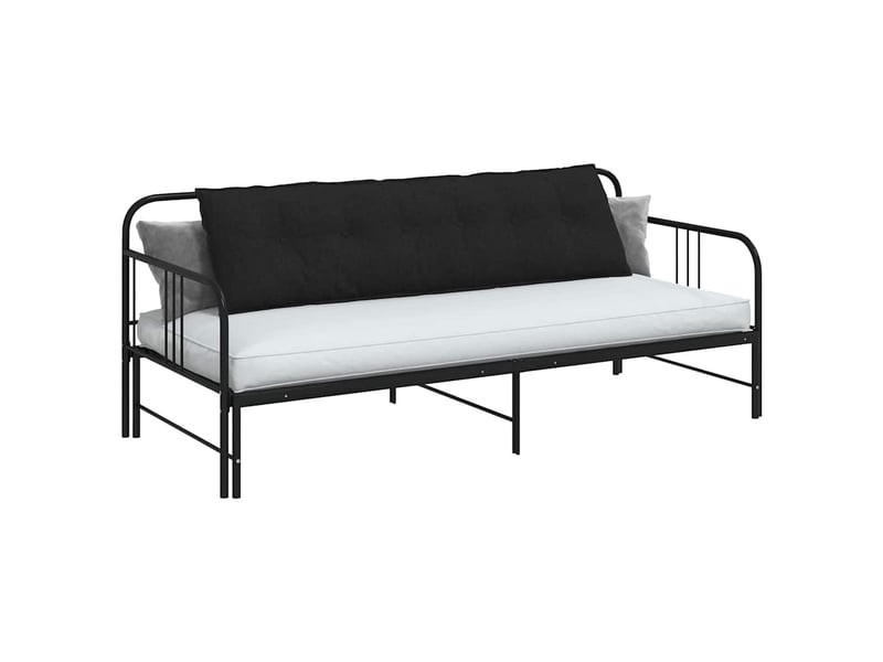 Coussin de dos, coussin de dossier noir 180 x 19 x 50 cm tissu cf54829 - Conforama C