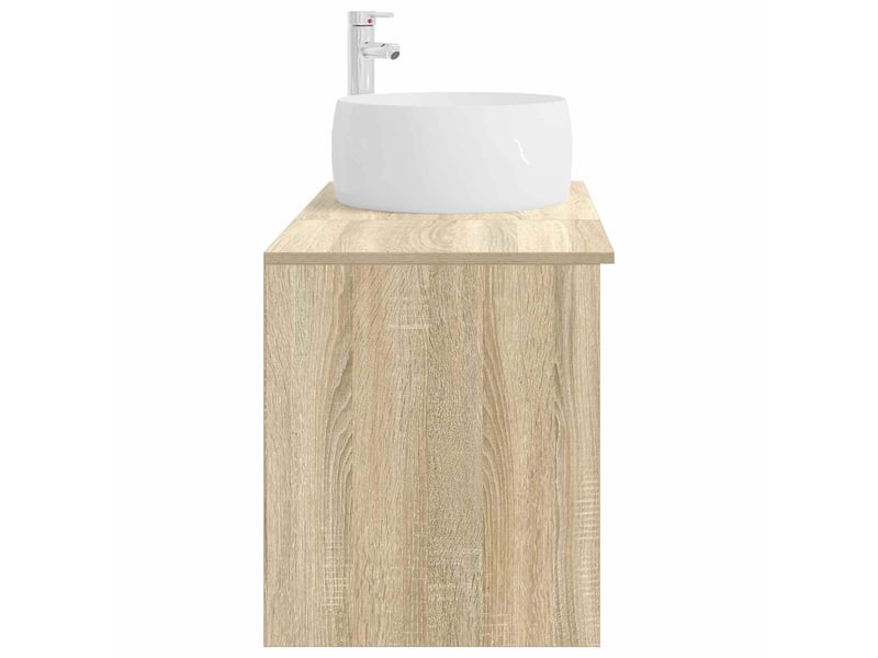  Ensemble de mobilier de salle de bain 2 pcs chêne sonoma shl866  - Conforama E