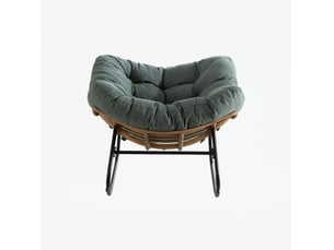 Fauteuil fixe   Tissu vert