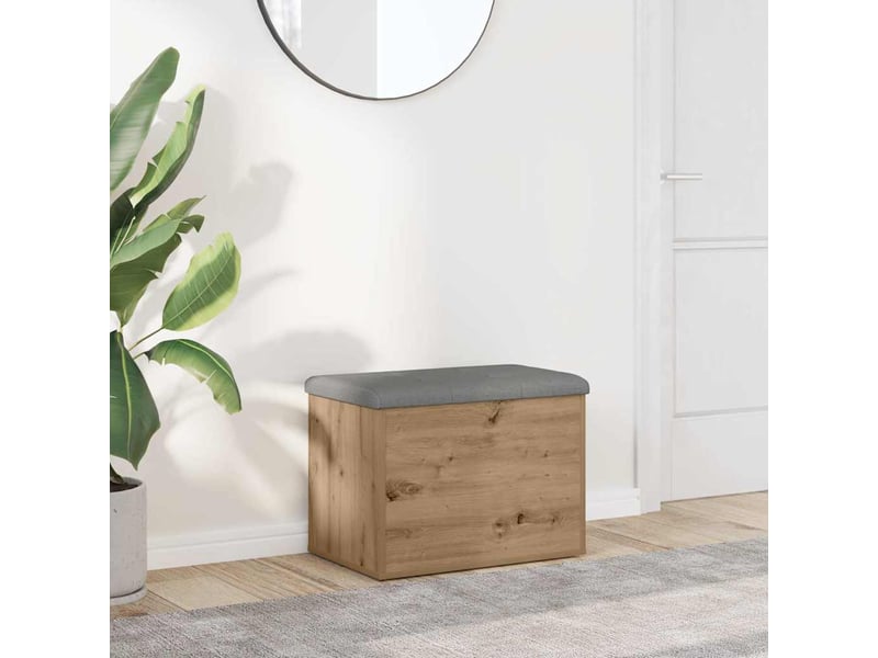  Banc chambre, banc de rangement chêne artisanal 62x42x45 cm bois d'ingénierie  - Conforama B