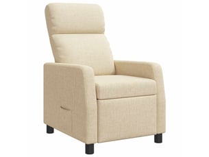 Fauteuil relax manuel VIDAXL Tissu beige