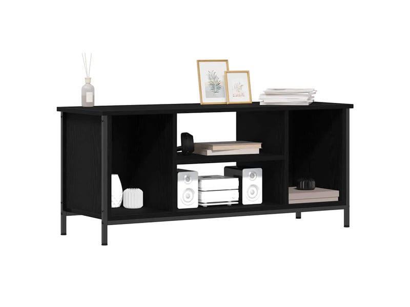 Meuble tv - banc tv - meuble de rangement 102 x 35 x 45 cm chêne noir bois d'ingénierie  - Conforama C