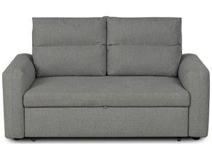 Canapé droit convertible MIKA 2 places Tissu Anthracite