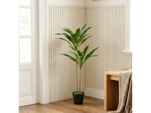 Plante artificielle cordyline en peva avec pot en ciment 13x13x90 cm