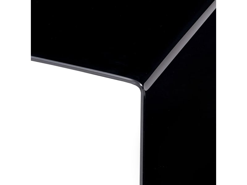  Table basse - table de salon - table à thé noir 50x50x45 cm verre trempé  - Conforama D
