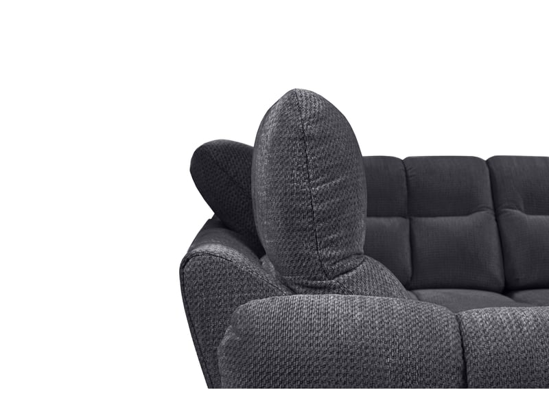 Canapé d'angle gris fixe 4 places - Conforama M