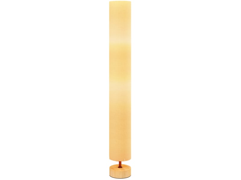  Lampadaire pour salon, puissance max. 40 w, douille e27, abat-jour en lin et structure en métal, ø 15 x 120 cm, beige  - Conforama A
