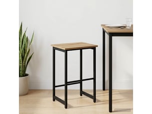 Tabouret de bar, chaise de bar chêne artisanal 40x32x74 cm shl5685