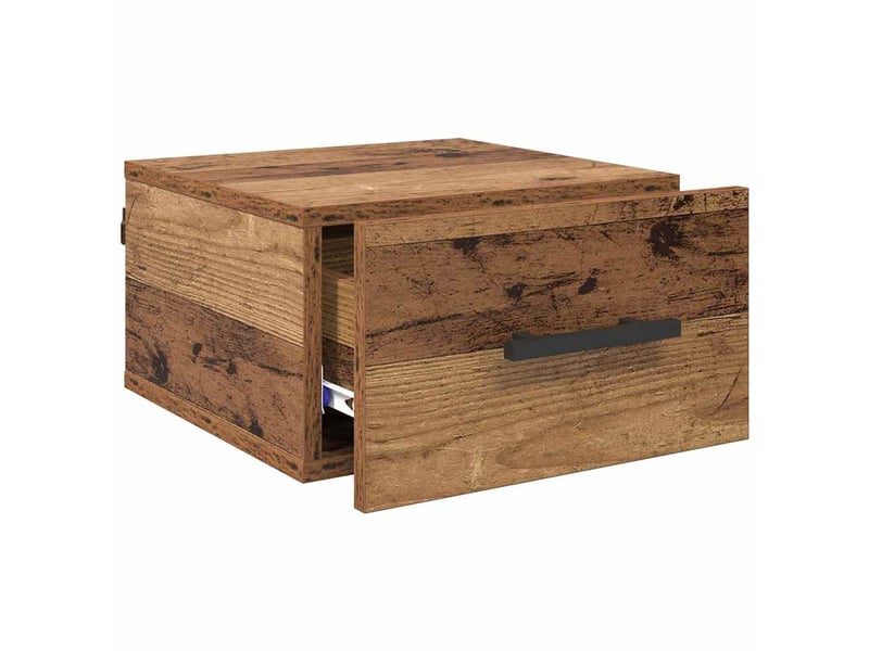 Table de chevet chambre 35x35x20cm bois d'ingénierie bois ancien shl9634 - Conforama E