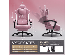 Chaise de bureau <strong></strong> <strong></strong> avec assise réglable en hauteur