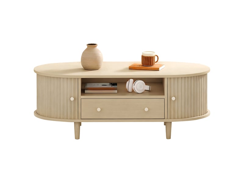 Table basse ovale 100 x 50 cm en mdf - Conforama A