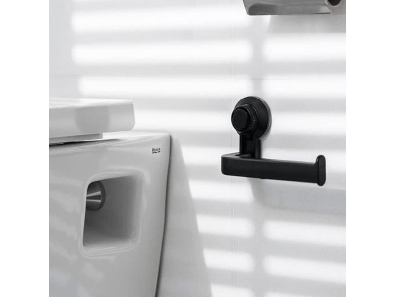  Porte-papier toilette, porte-papier toilette autocollant, porte-papier toilette mural, sans perçage (noir)  - Conforama E