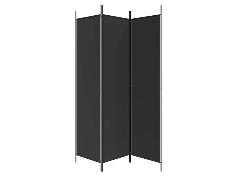  Paravent | cloison de séparation 3 panneaux noir 150x200 cm tissu  - Conforama D