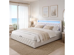 Lit coffre 180x200 cm    coloris blanc