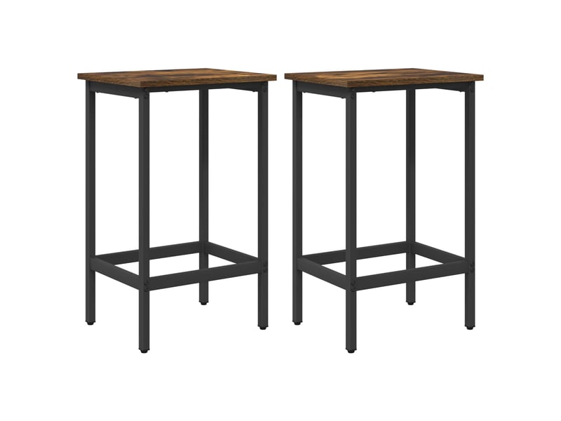  Lot de 2 tabouret de bar, chaise de bar chêne fumé 40x32x64 cm shl66213  - Conforama A