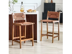 tabouret de bar  <strong>HAUSS SPOLE</strong>  - bois foncé hauteur d'assise 64.5 cm vendu Par paire