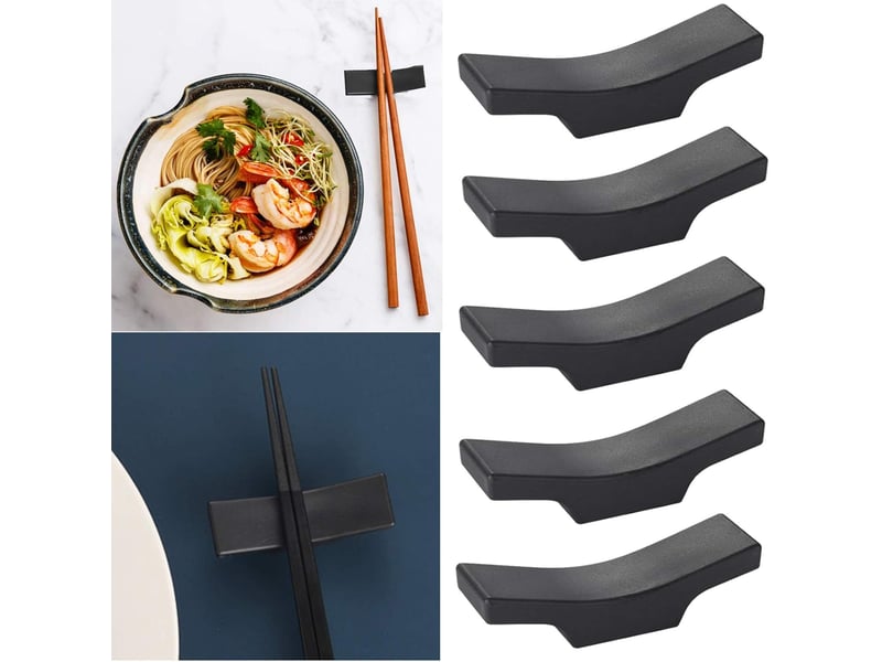  10pcs baguettes repose, porte-baguettes en alliage, porte-baguettes anti-chute, cuillère porte-fourchette, pour la décoration de table(noir)  - Conforama C