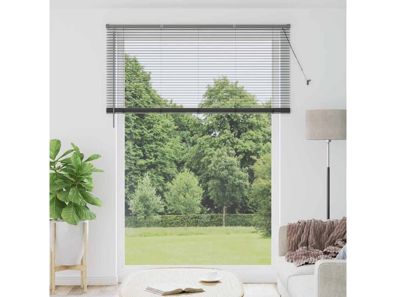  Store vénitien, store de fenêtre gris foncé 220 x 155 cm 25 mm aluminium cf47920  - Conforama B