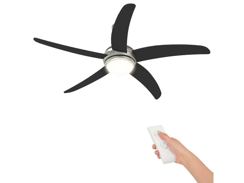  Vidaxl ventilateur de plafond avec lumière et télécommande ø 130 cm  - Conforama A