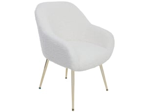 Chaise en bois rembourrée blanche 66x65x82 cm h