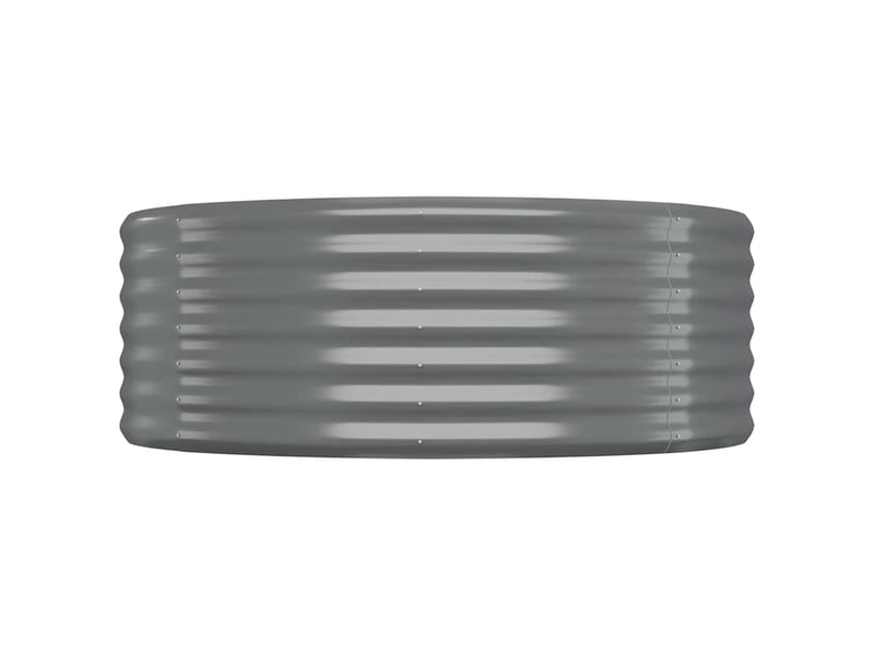  Jardinière - lit surélevé de jardin acier galvanisé 396x100x36cm gris  - Conforama D