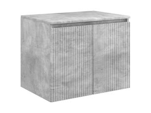 Cabinet salle de bain mural, meuble de rangement gris béton 62.5x44.5x50 cm