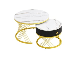 Table basse carré(e) coloris bicolore <strong>ATELIER CONFORTIEL</strong> <strong></strong> - 70 cmx70 cm