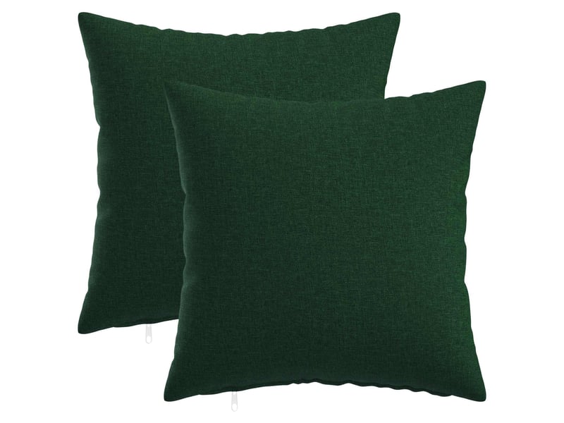  Lot de 2 coussins avec oreiller, coussins décoratifs heerlen vert foncé tissu cf50369  - Conforama B